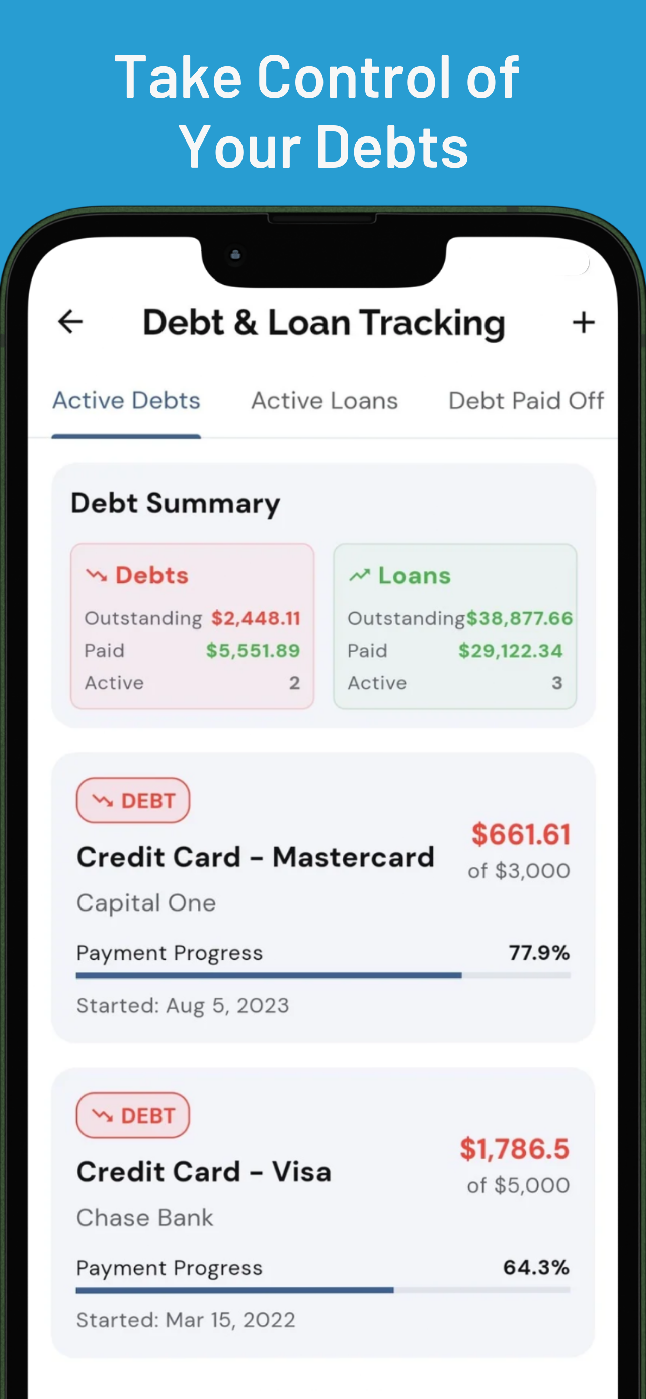 Debt and loan tracking